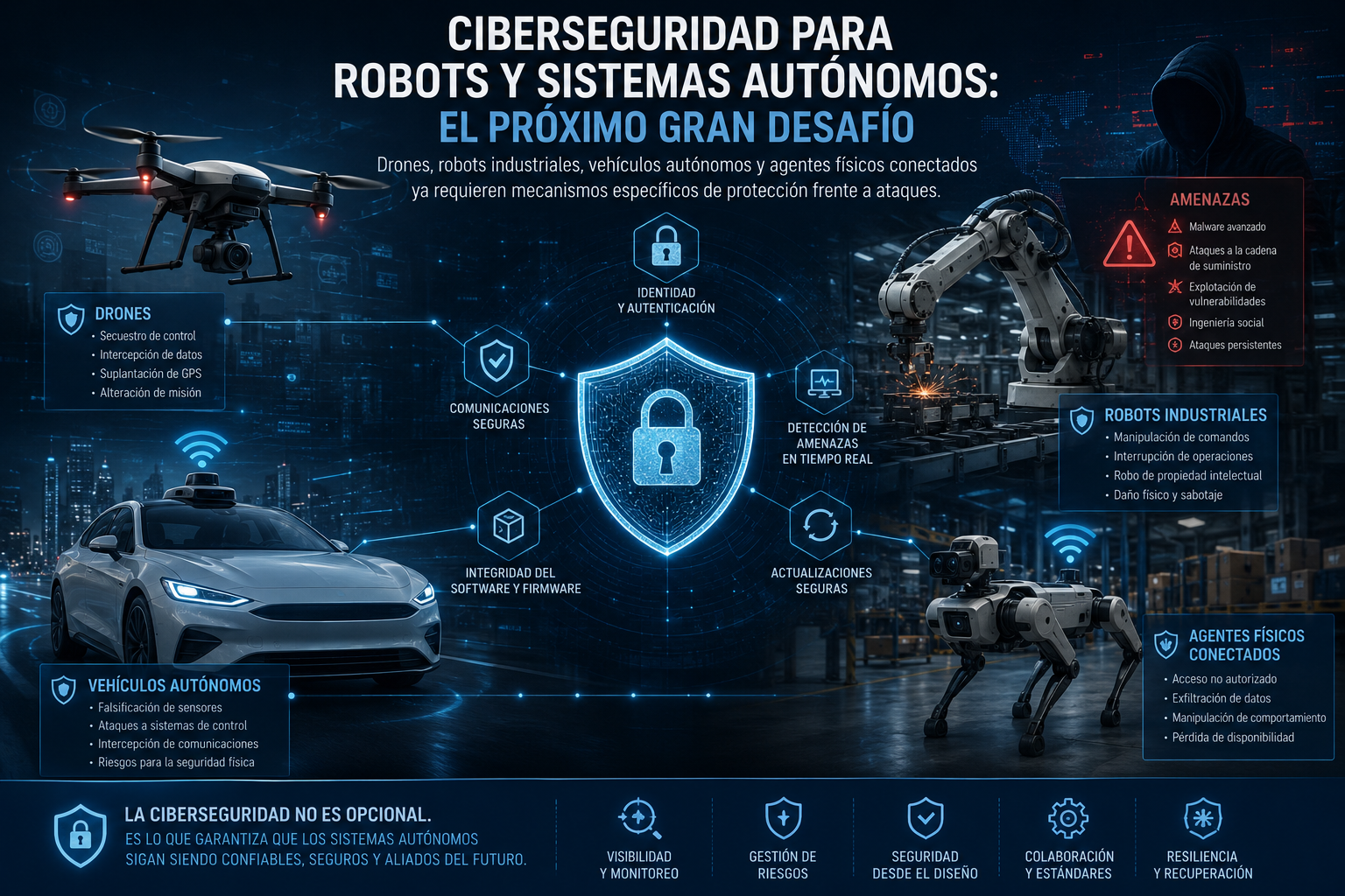 El código que mueve átomos: los riesgos críticos de la ciberseguridad en robots y sistemas autónomos