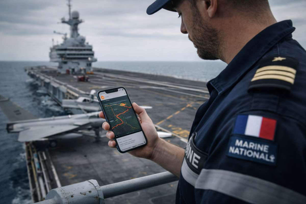 Un militar revela sin querer la posición del portaaviones Charles de Gaulle con una app de deporte